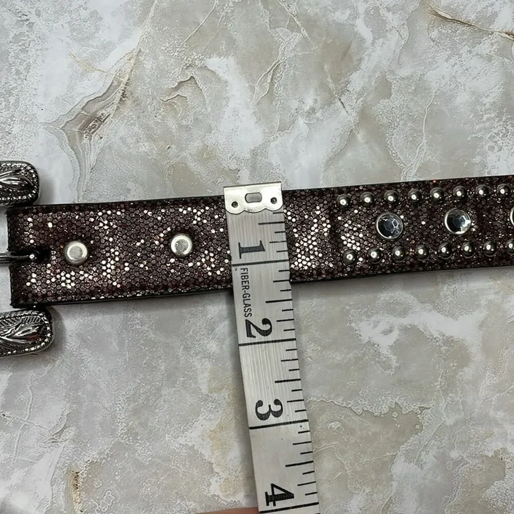 3D Western/Cowgirl Y2K McBling Glam Studded Belt